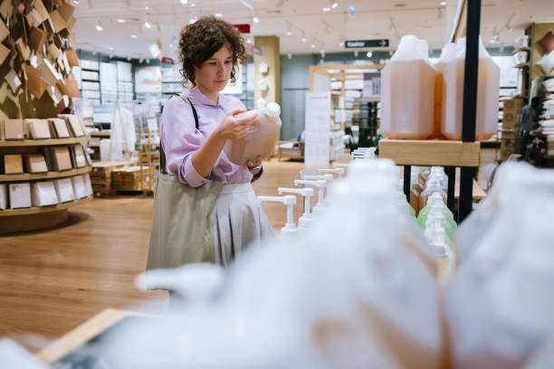 istock Woman Shopping Liquid Soap 1407268162