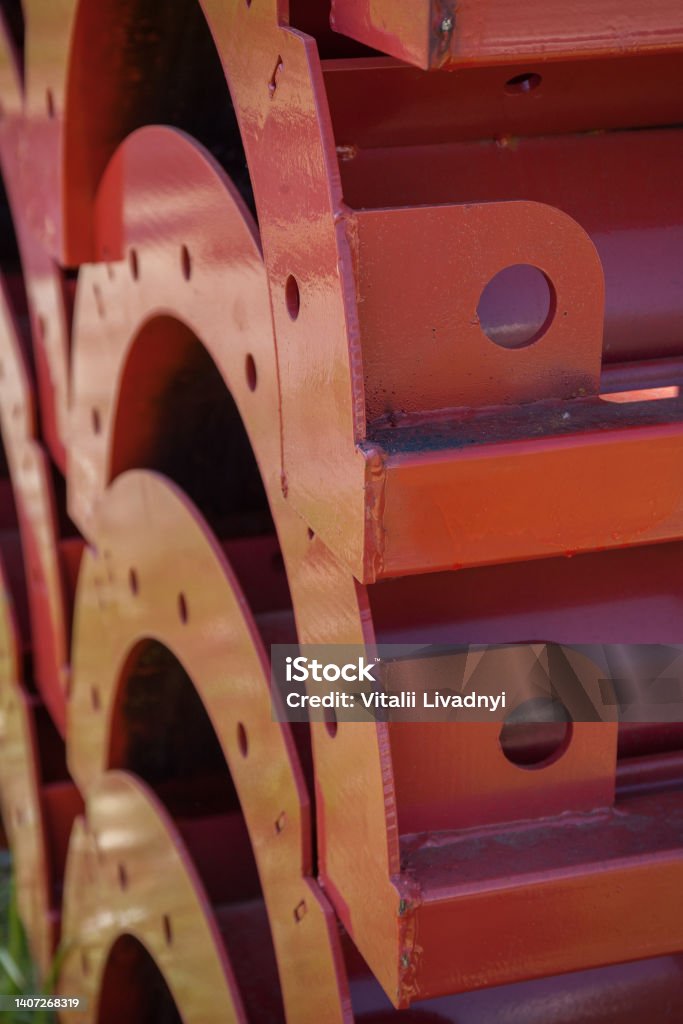 Round Column Blocks Round Column Panels Stacked In Warehouse Stock Photo - Download Image ...