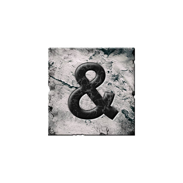 istock Sign, and. Alphabet on stone blocks. Isolated on white background. Education. Design 1407272789