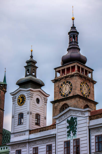 Hradec Kralove, Czech Republic - July 22, 2023 - the view of the Great Square in the middle of summer