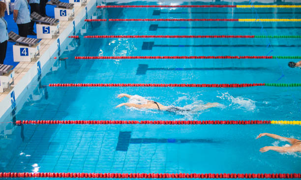 Butterfly stroke swimming competition for women