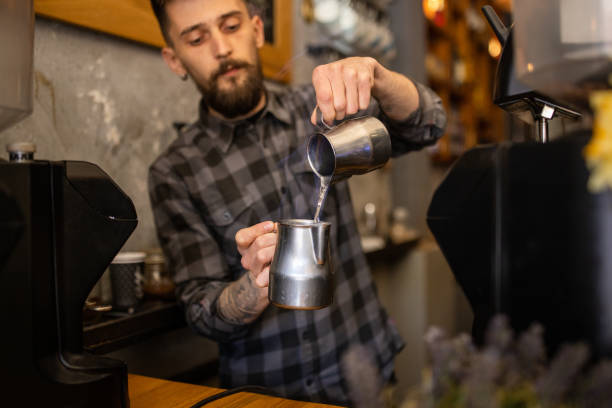 istock Barista making coffee at the coffee shop 1407275532