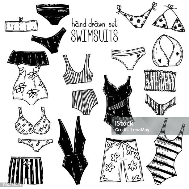 Women's Black And White Swimsuits