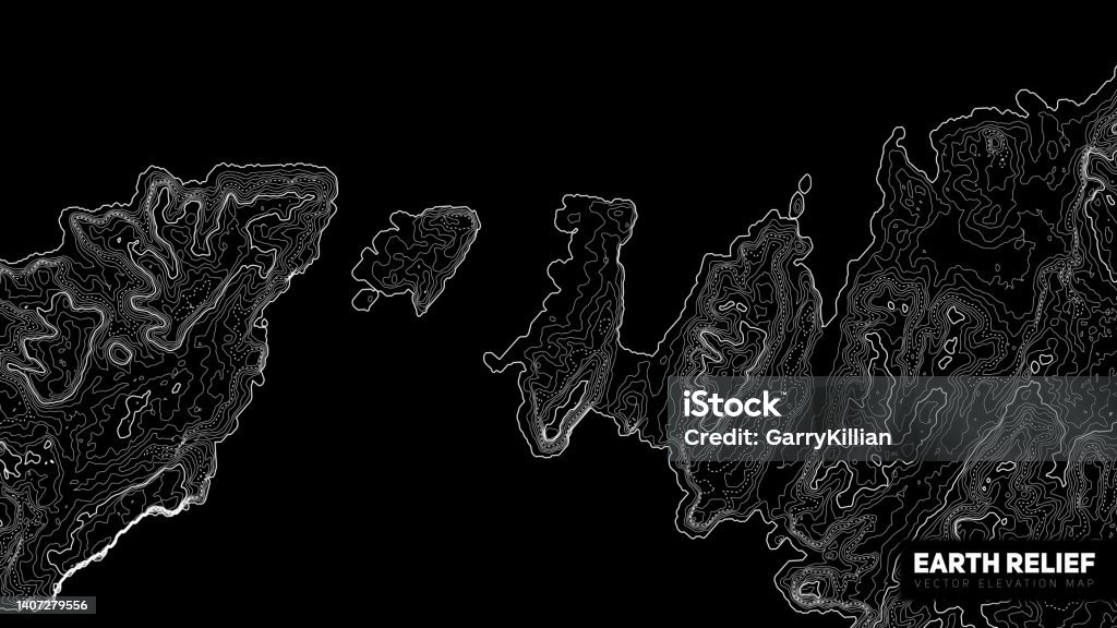 Relief Map Vector Vector Abstract Earth Relief Map Generated Conceptual Elevation Map ...