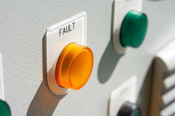 istock Many buttons on a console board. Key switch select auto-manual mode, emergency stop and power switch. 1407281342
