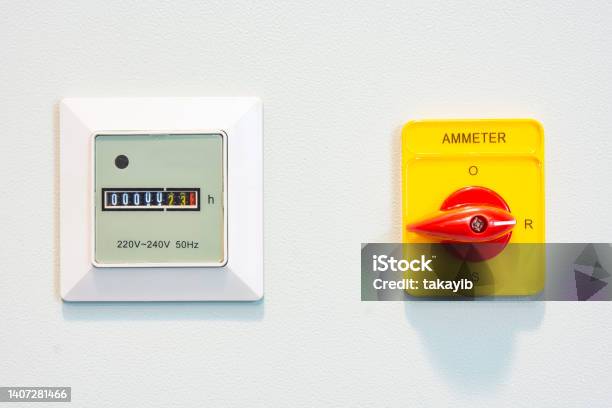 Current Panel Amp Meter With Dial And Arrow Indoor Electrical Control Panel Indoor ...