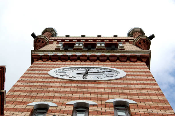 istock The clock on the tower, view from the bottom up. 1407285258