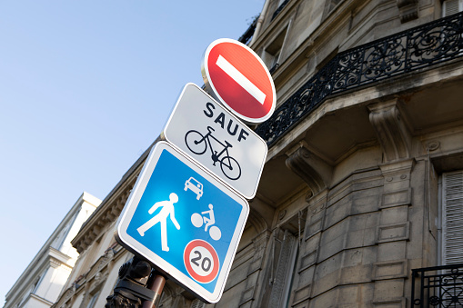 Road signs in Paris