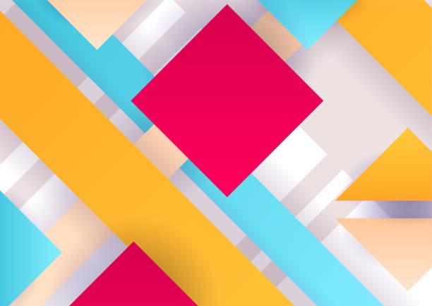 istock Abstract colorful blue red yellow orange geometric memphis curve presentation background. Trendy gradients vector illustration for advertising, marketing, presentation, business card, flyer, brochure. 1407301411