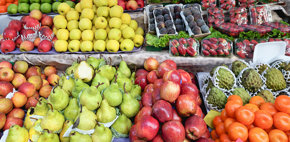 Fresh fruits sold at street fair