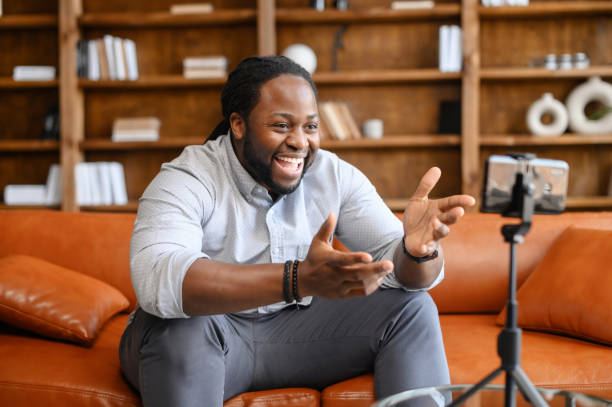 istock Young African American blogger looking at the camera 1407309656