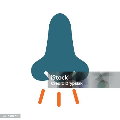 istock Sense of smell colored icon. Breathing, inhalation, respiration sharp smell symbol 1407310993