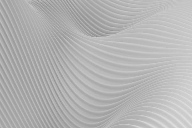istock Abstract futuristic architecture circular concentric background. Wave outdoor structures. Minimal futuristic tech design in the form of geometric building texture wallpaper. Close-up 3D rendering 1407311048