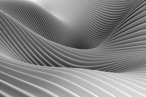 istock Abstract futuristic architecture circular concentric background. Wave outdoor structures. Minimal futuristic technology design in the form of geometric spherical texture wallpaper. Close-up 3D rendering 1407311149