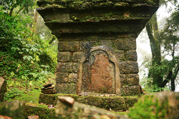 istock Old carved stone shrine 1407312693