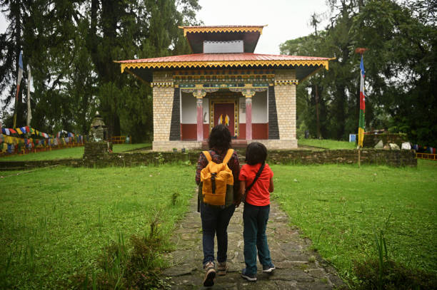 istock Mother and daughter Buddhist Monastery 1407312717