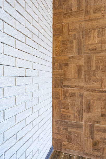 istock Modern loft style office interior with wooden wall 1407313775