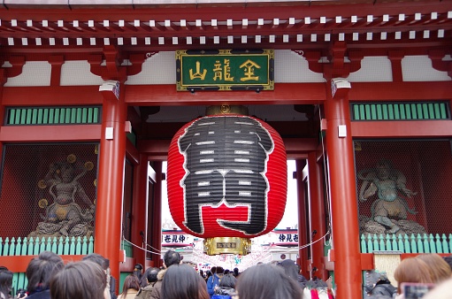 Asakusa,Tokyo Japan - January 1, 2015: Here is the Senso-ji Temple in Asakusa, Japan. 
Japanese celebrate for three days from January 1 as New Year. 
Many Japanese people visit temple to pray for happiness and good health.
This is called ‘Hatsumode’,the first visit to there.