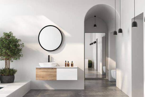 istock Soft natural and sophisticated minimal bathroom 1407315714