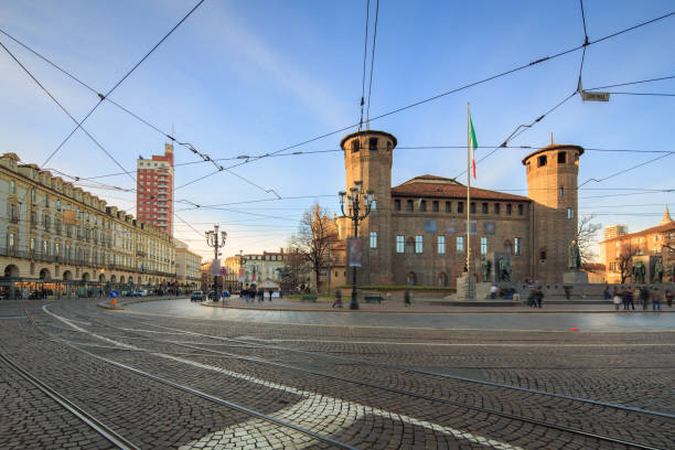 Turin piazza Castello, city square, Italy