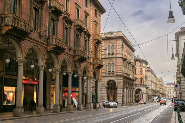 istock Italian typical street in Turin 1407322732