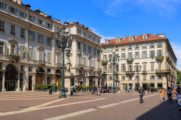 Italian piazza and cafe