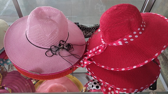 Woman hats with multi colors