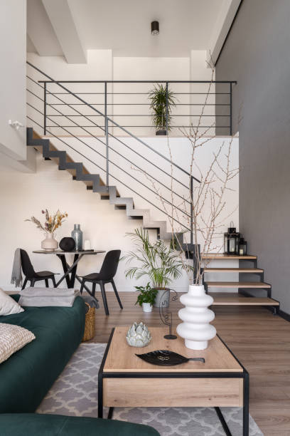 istock Two-floor apartment with spacious living room 1407326937