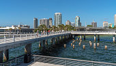 istock Distant view of Downtown Saint Petersburg, Florida, from Saint Petersburg Pier, one of the city's landmarks. 1407328801
