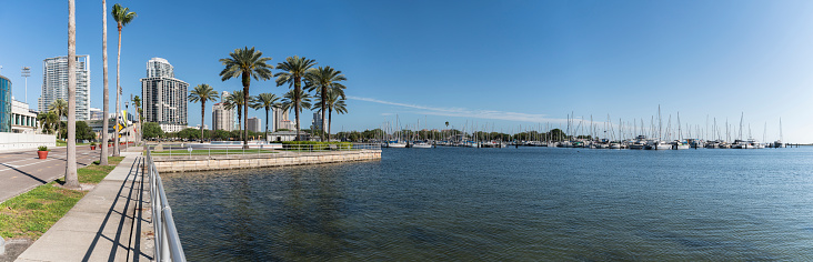 Saint Petersburg, Florida - the major tourist destination in the Tampa Bay region.  Extra-large high-resolution stitched panorama.