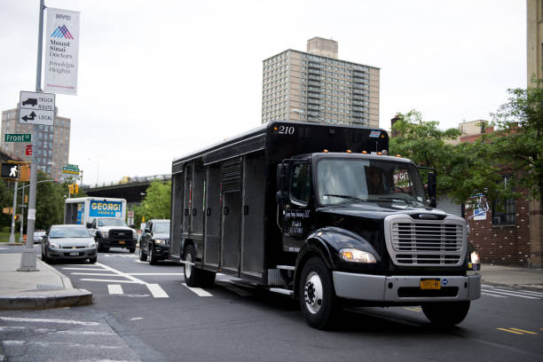 Truck making a delivery in Manhattan, NYC.