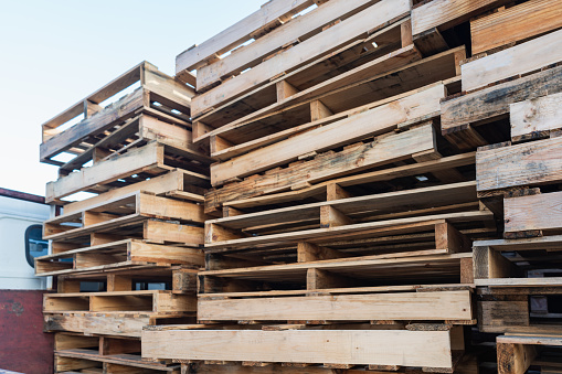 Mass timber - Different woods and cuts in a wholesale distributor of construction materials - Province of Buenos Aires - Argentina