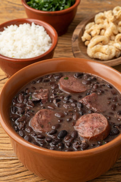 istock Typical brazilian feijoada with kale, rice and cracklings 1407333876