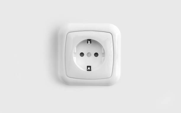 istock European power outlet on smooth white wall 1407334279