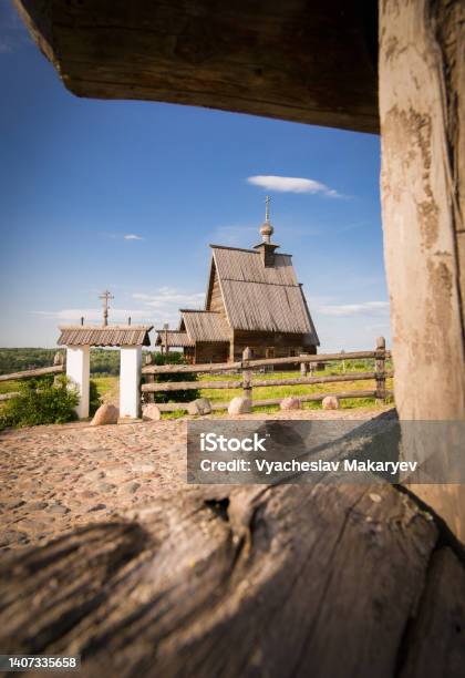 Log Church Of The Resurrection Of Christ City Of Ples Ivanovo Region Stock Photo - Download Image Now