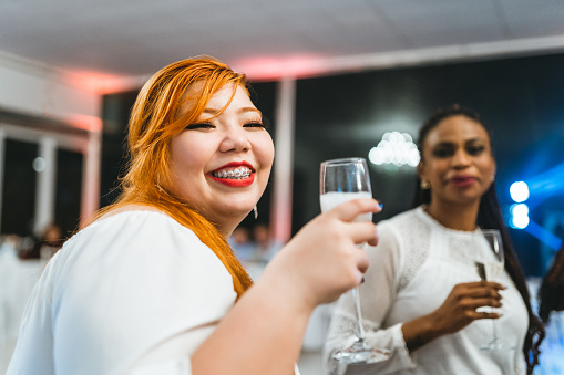 Happy women at New Year's party