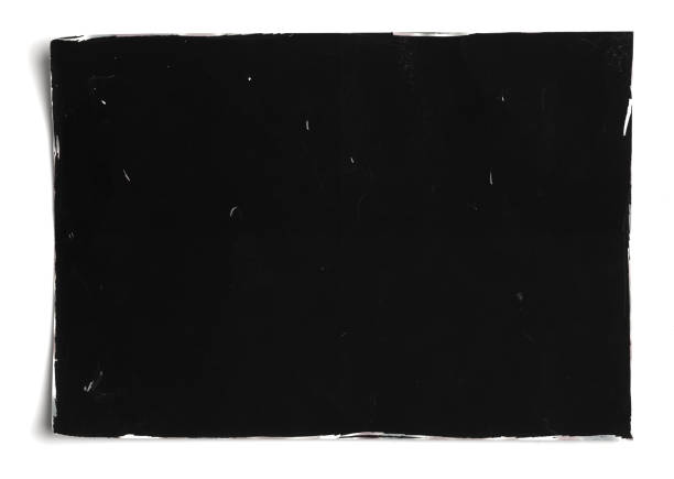 istock blank black paper on white background,Vintage old paper texture 1407343885