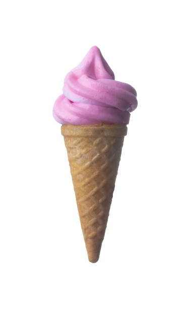 istock Soft serve ice cream on crispy cone isolated on white background 1407344941