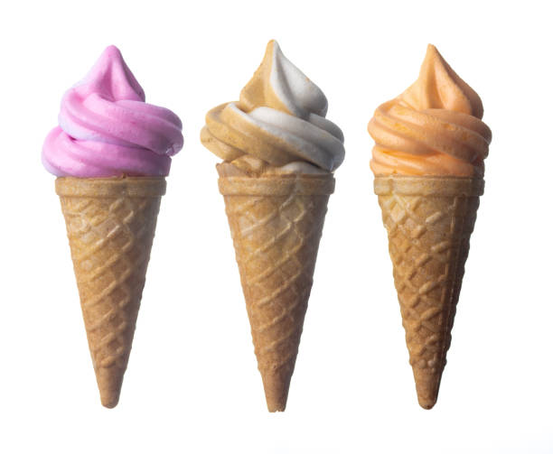 istock Soft serve ice cream on crispy cone isolated on white background 1407344945