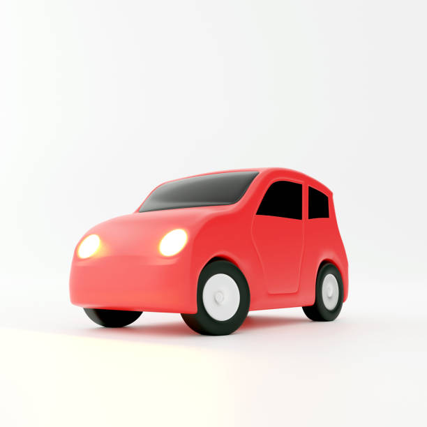 istock 3D render illustration of car on white background. 3d render red car icon on white background. 3D render red cartoon car icon 1407359693