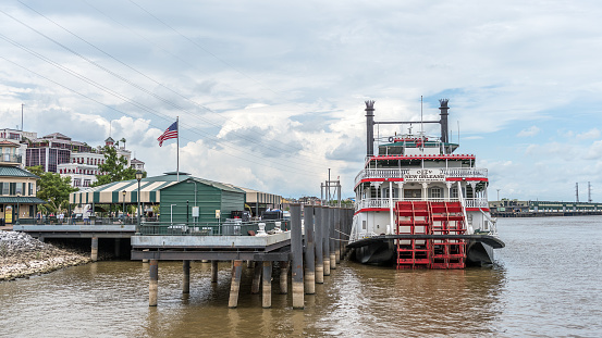 New Orleans, LA, USA - June 27, 2022: Steamboat \
