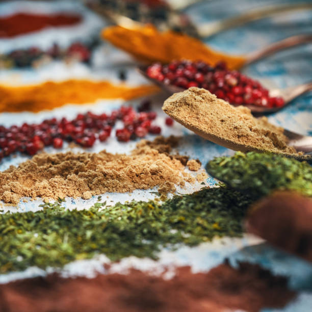 istock Variation of Spices Chili Powder, Cayenne Pepper, Turmeric, Cumin, and Mixed Pepper 1407364983