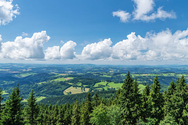 Beautiful summer landscape in Czech Republic stock photo