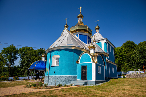 The Orthodox Church of the Moscow Patriarchate in the Ukrainian village.