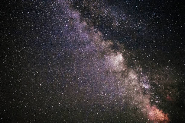 milky way galaxy panorama, algonquin provincial park, canada - lagoon nebula imagens e fotografias de stock