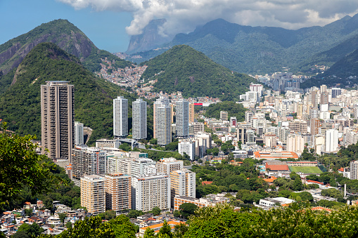 Rio de Janeiro viewed from above, Brazil.
