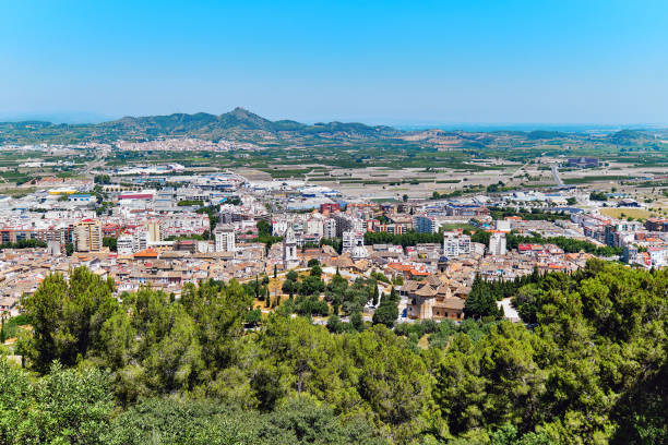istock Panoramic scenery to Xativa townscape view from Castle. Spain 1407384485