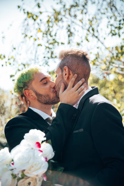 istock gay lovers kissing each other 1407394147