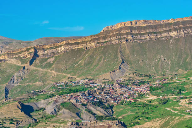 istock ancient mountain village Chokh in Dagestan, landscape 1407396562