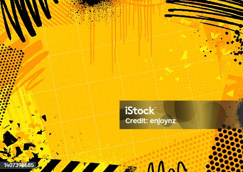 istock yellow grunge craft frame design 1407396685